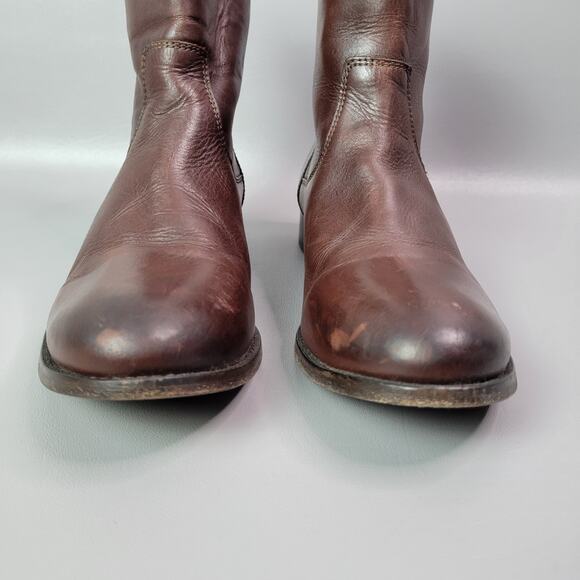 Frye Melissa Button Zip Short Ankle Boots Brown Womens Size 8.5 M - Picture 6 of 16